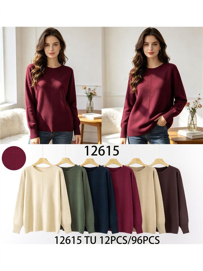 Jersey básico con costura central