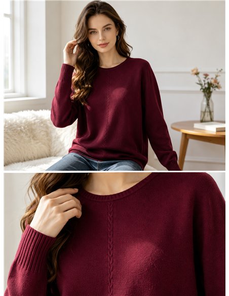Jersey básico con costura central