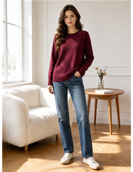 Jersey básico con costura central