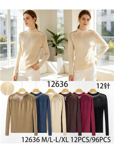 Jersey canalé tul strass 2