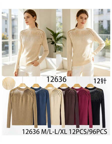 Jersey canalé tul strass