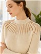 Jersey canalé tul strass