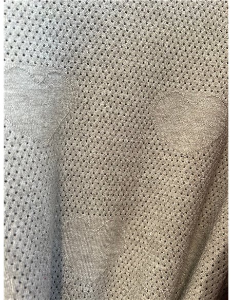 Jersey calado detalle corazón con hilo metalizado