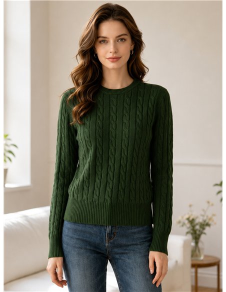 Jersey trenzado con hilo metalizado