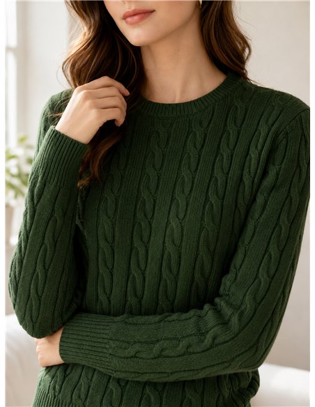 Jersey trenzado con hilo metalizado