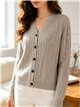 Chaqueta trenzada con hilo metalizado
