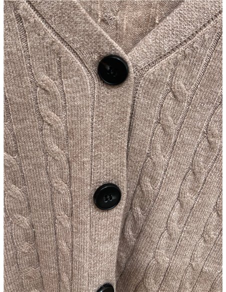 Chaqueta trenzada con hilo metalizado
