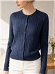 Chaqueta trenzada botones con hilo metalizado