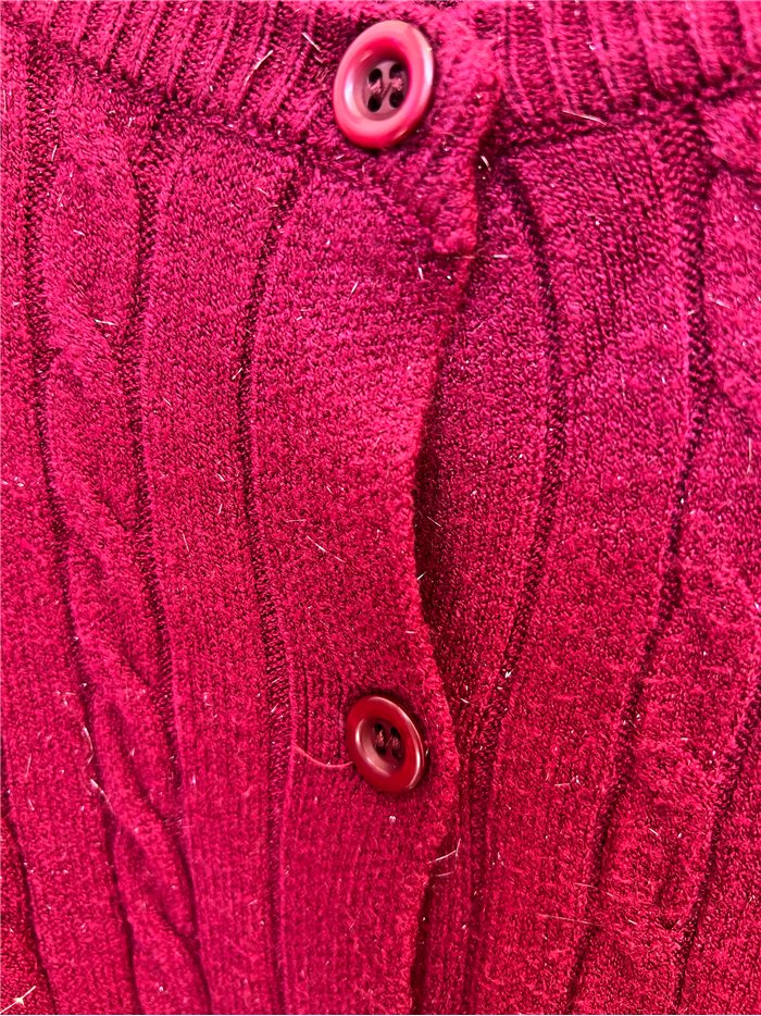 Chaqueta trenzada botones con hilo metalizado