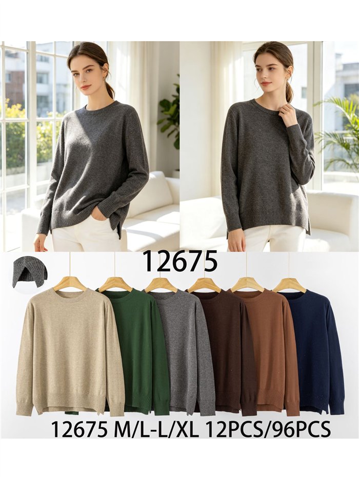 Jersey detalle lentejuelas con aberturas laterales