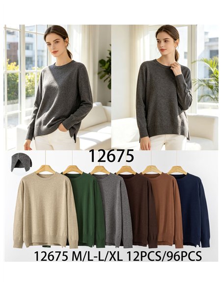 Jersey detalle lentejuelas con aberturas laterales