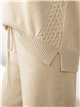Conjunto jersey detalle trenzado y pantalón wide leg