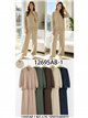 Conjunto jersey cuello pico y pantalón wide leg