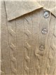 Jersey trenzado cuello polo con botones
