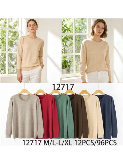 Jersey básico de punto fino cuello redondo 2