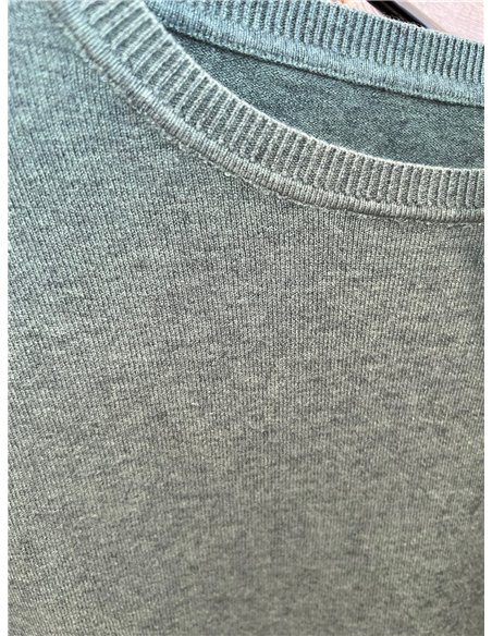 Jersey básico de punto fino cuello redondo