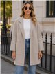 Chaqueta larga de punto con solapa