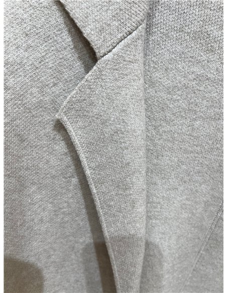 Chaqueta larga de punto con solapa