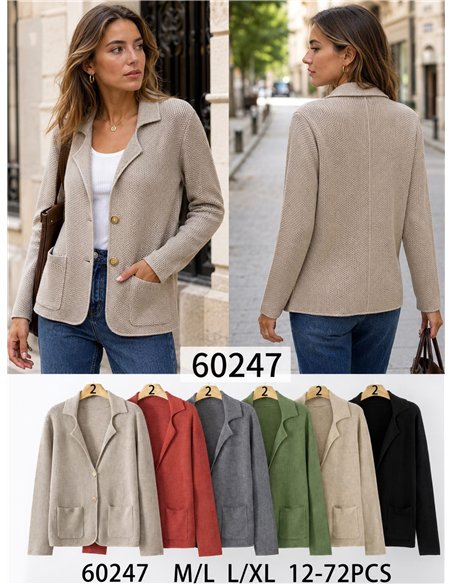Weicher Strickblazer mit Taschen