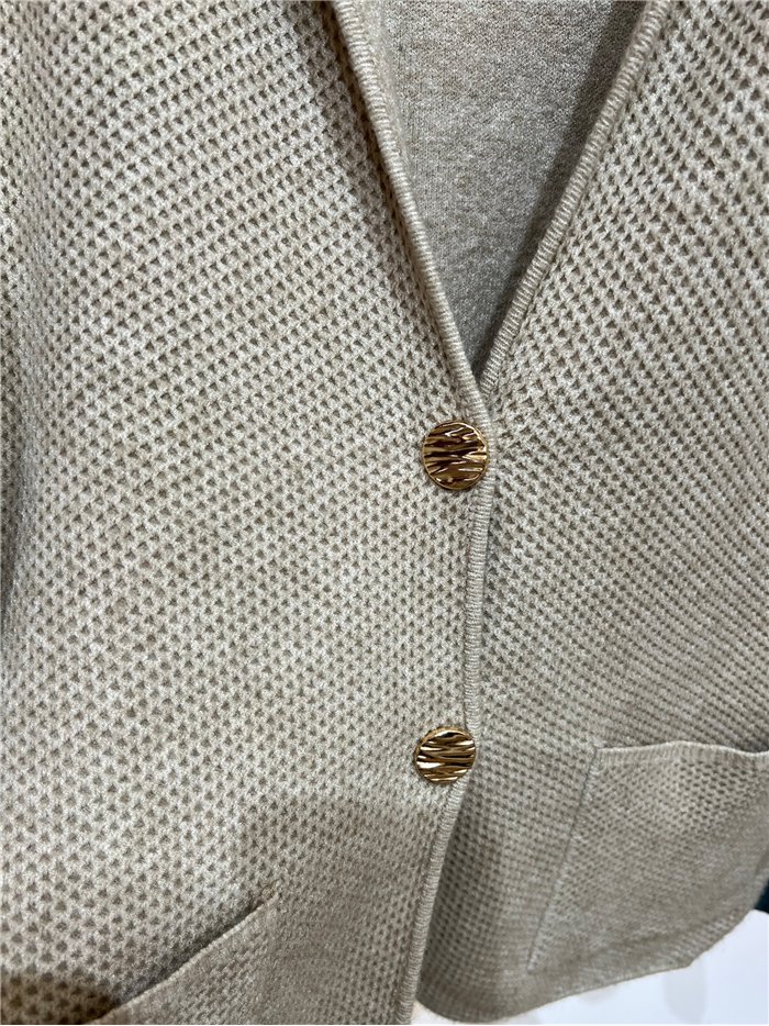 Weicher Strickblazer mit Taschen