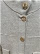 High-neck knit jacket with gold buttons