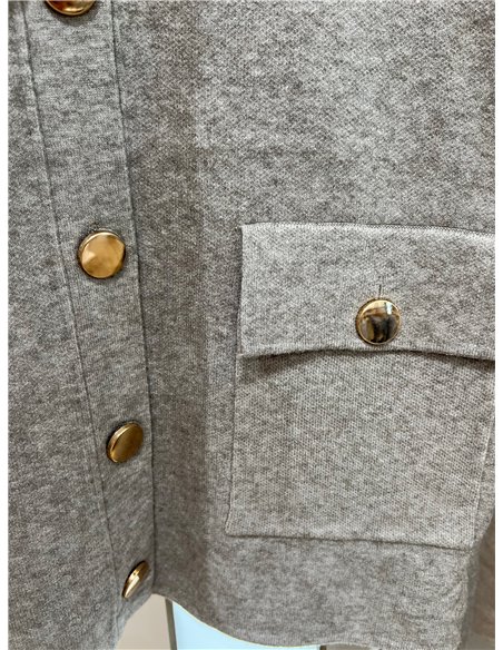 Jacke mit Stehkragen und goldenen Knöpfen