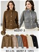 Chaqueta cuello alto con botones dorados