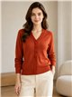 Jersey cuello pico con trenza central