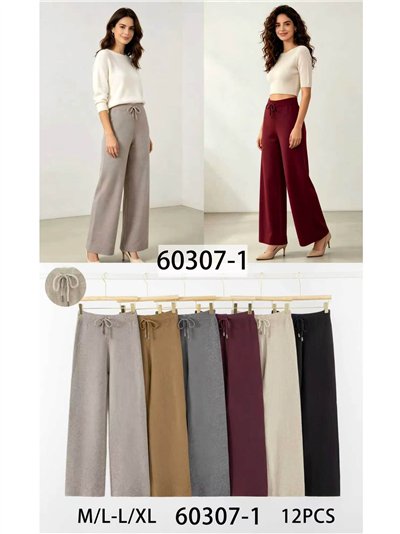 Pantalón punto wide leg 2