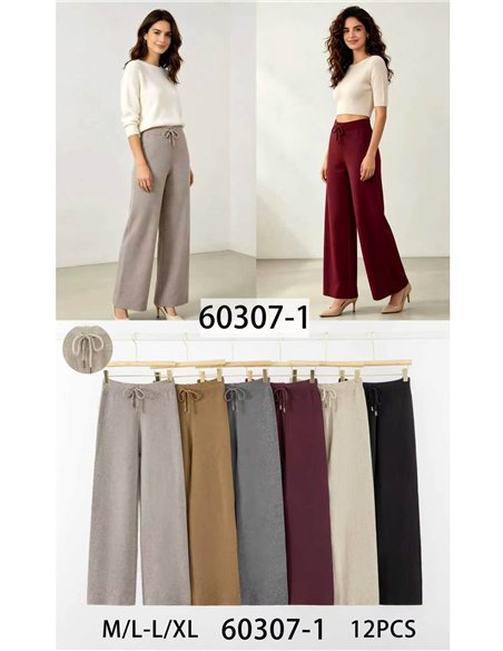 Pantalón punto wide leg