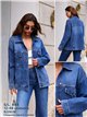 Chaqueta vaquera oversize con bolsillos