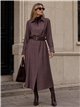 Vestido midi camisero fluido con cinturón