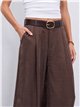 Pantalón wide leg fluido con cinturón