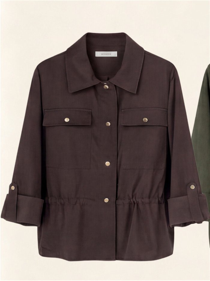 Utility shirt with adjustable waist