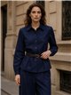 Camisa efecto denim con cinturón