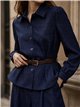 Camisa efecto denim con cinturón