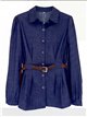 Camisa efecto denim con cinturón