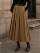 Falda midi con tablas y cinturón