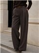 Pantalón wide leg de vestir con pinzas