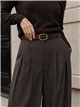 Pantalón wide leg de vestir con pinzas