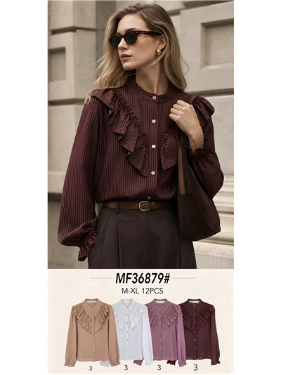 Blusa de rayas con volantes 2