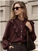 Blusa de rayas con volantes