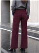 Calça jeans de perna larga com bolsos trançados