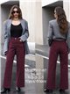 Calça jeans de perna larga com bolsos trançados