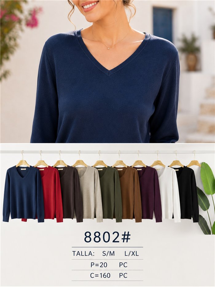Essential v neck knit sweater