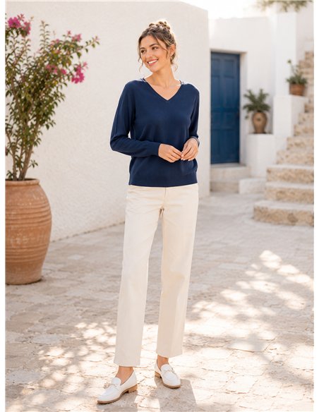 Essential v neck knit sweater