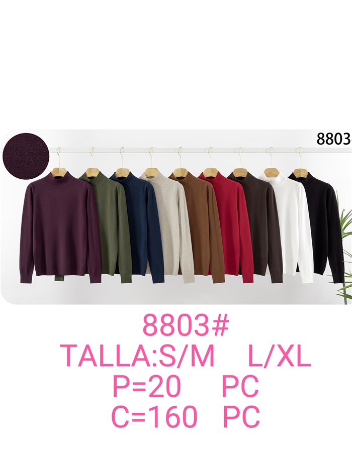 Jersey básico de punto cuello alto