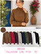 Einfacher Strickpullover mit Rollkragen