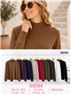Jersey de punto fino cuello alto talla mediana