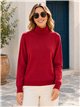 Feingestrickter Rollkragenpullover, mittlere Größe